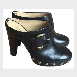 Coach Elaine Leather Mules/Clogs,  8
